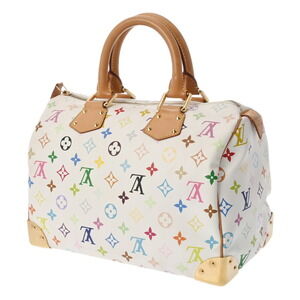 Louis Vuitton Speedy Bron Multicolore Multicolor White Handbag Monogram